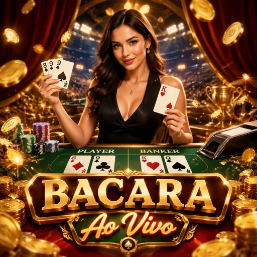 Mesa de baccarat ao vivo com dealer distribuindo cartas e placar de resultados