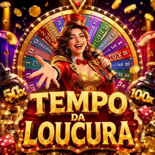 Roda colorida do game show Crazy Time com apresentador