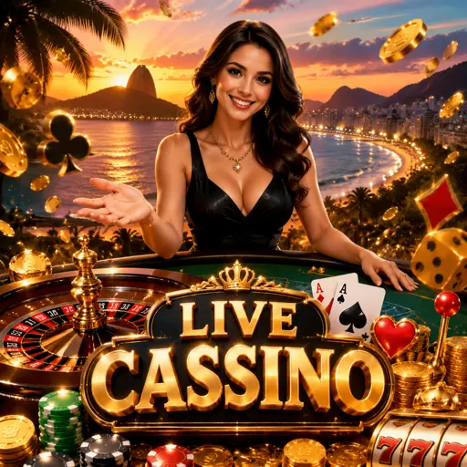 Estúdio de cassino ao vivo com crupiê em mesa de roleta